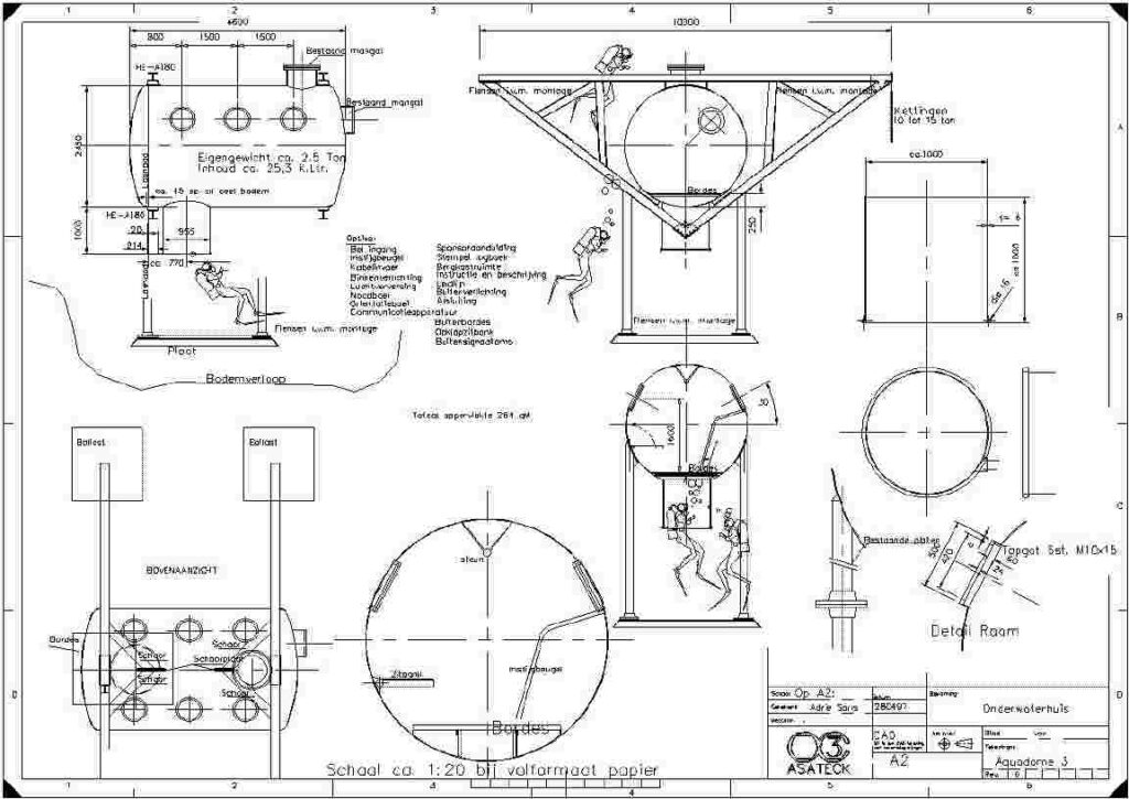 bouwtekening onderwaterhuis
